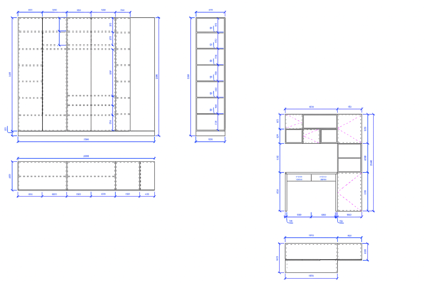 2D furniture drawing