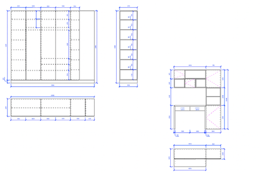 2D furniture drawing